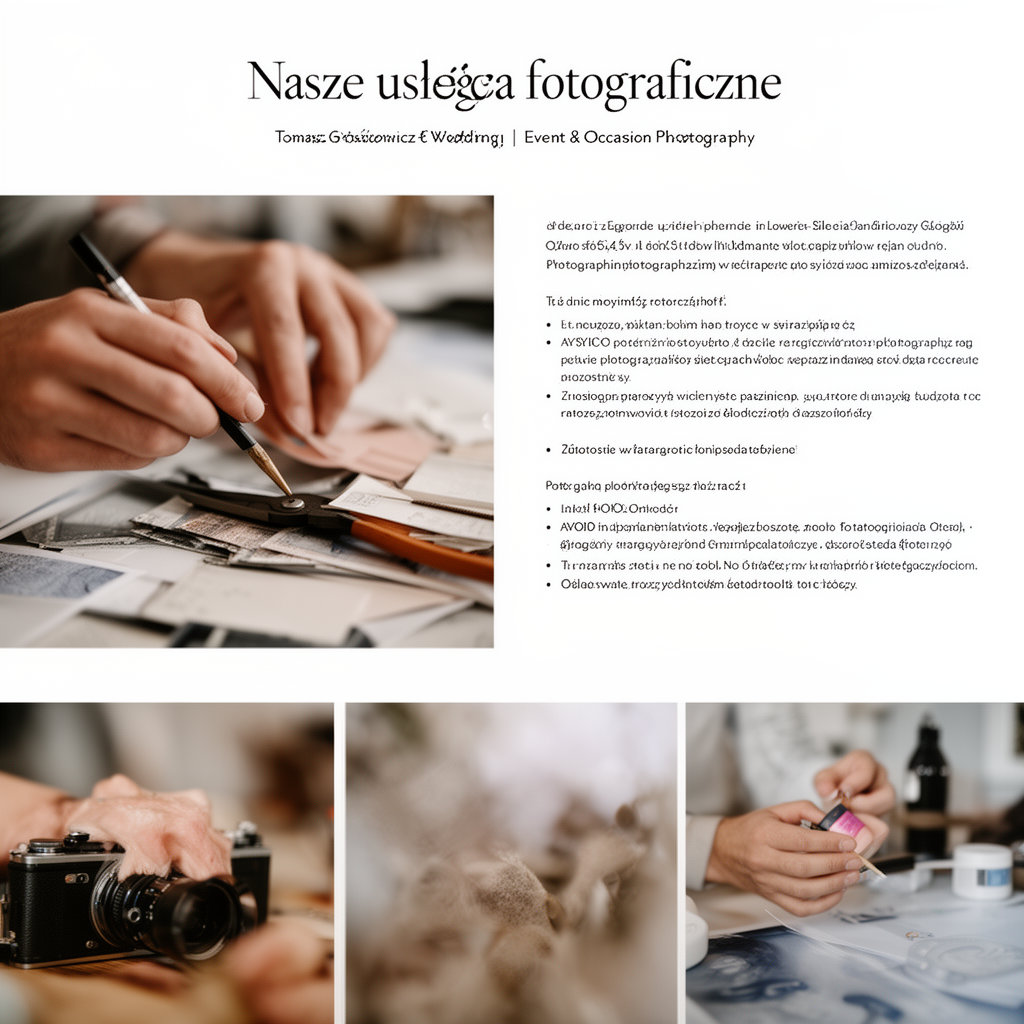 Tomasz Gościewicz Fotografia - kompleksowe usługi fotografii ślubnej i okolicznościowej